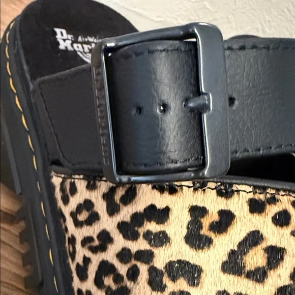 Dr. Martens Leopard Print Mattison Slide Sandals - Picture 6 of 8
